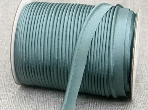 12 mm Polyester-Satin-Schrägband, Paspelierung mit Baumwollkordel, Kantenstreifen für Bastelbedarf, Material, Nähzubehör 12 mm Polyester-Satin-Schrägband, Paspelierung mit Baumwollkordel, Kantenstreifen für Bastelbedarf, Material, Nähzubehör von ZQJIFHAKOT