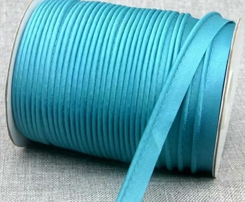 12 mm Polyester-Satin-Schrägband, Paspelierung mit Baumwollkordel, Kantenstreifen für Bastelbedarf, Material, Nähzubehör 12 mm Polyester-Satin-Schrägband, Paspelierung mit Baumwollkordel, Kantenstreifen für Bastelbedarf, Material, Nähzubehör von ZQJIFHAKOT