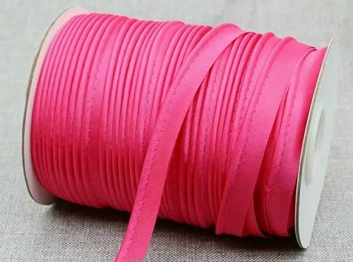 12 mm Polyester-Satin-Schrägband, Paspelierung mit Baumwollkordel, Kantenstreifen für Bastelbedarf, Material, Nähzubehör 12 mm Polyester-Satin-Schrägband, Paspelierung mit Baumwollkordel, Kantenstreifen für Bastelbedarf, Material, Nähzubehör von ZQJIFHAKOT