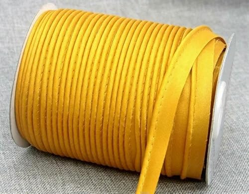 12 mm Polyester-Satin-Schrägband, Paspelierung mit Baumwollkordel, Kantenstreifen für Bastelbedarf, Material, Nähzubehör 12 mm Polyester-Satin-Schrägband, Paspelierung mit Baumwollkordel, Kantenstreifen für Bastelbedarf, Material, Nähzubehör von ZQJIFHAKOT