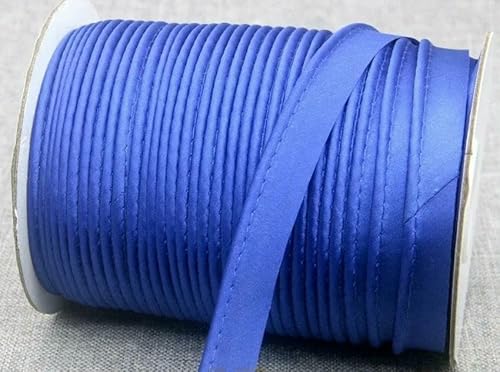 12 mm Polyester-Satin-Schrägband, Paspelierung mit Baumwollkordel, Kantenstreifen für Bastelbedarf, Material, Nähzubehör 12 mm Polyester-Satin-Schrägband, Paspelierung mit Baumwollkordel, Kantenstreifen für Bastelbedarf, Material, Nähzubehör von ZQJIFHAKOT