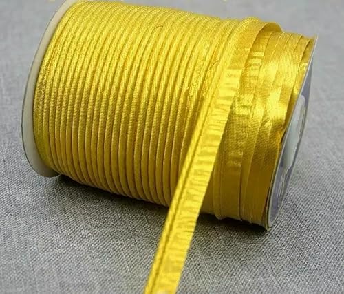 12 mm Polyester-Satin-Schrägband, Paspelierung mit Baumwollkordel, Kantenstreifen für Bastelbedarf, Material, Nähzubehör 12 mm Polyester-Satin-Schrägband, Paspelierung mit Baumwollkordel, Kantenstreifen für Bastelbedarf, Material, Nähzubehör von ZQJIFHAKOT