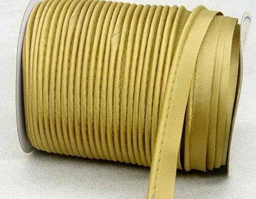 12 mm Polyester-Satin-Schrägband, Paspelierung mit Baumwollkordel, Kantenstreifen für Bastelbedarf, Material, Nähzubehör 12 mm Polyester-Satin-Schrägband, Paspelierung mit Baumwollkordel, Kantenstreifen für Bastelbedarf, Material, Nähzubehör von ZQJIFHAKOT