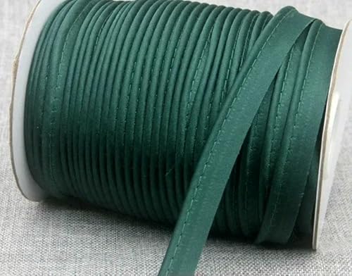 12 mm Polyester-Satin-Schrägband, Paspelierung mit Baumwollkordel, Kantenstreifen für Bastelbedarf, Material, Nähzubehör von ZQJIFHAKOT