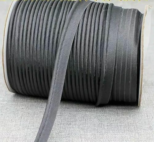 12 mm Polyester-Satin-Schrägband, Paspelierung mit Baumwollkordel, Kantenstreifen für Bastelbedarf, Material, Nähzubehör 12 mm Polyester-Satin-Schrägband, Paspelierung mit Baumwollkordel, Kantenstreifen für Bastelbedarf, Material, Nähzubehör von ZQJIFHAKOT