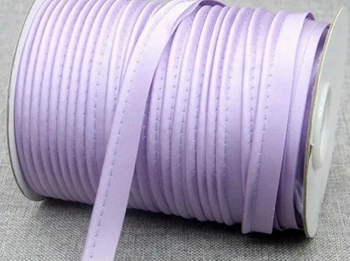 12 mm Polyester-Satin-Schrägband, Paspelierung mit Baumwollkordel, Kantenstreifen für Bastelbedarf, Material, Nähzubehör von ZQJIFHAKOT