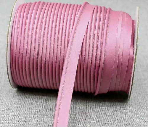 12 mm Polyester-Satin-Schrägband, Paspelierung mit Baumwollkordel, Kantenstreifen für Bastelbedarf, Material, Nähzubehör 12 mm Polyester-Satin-Schrägband, Paspelierung mit Baumwollkordel, Kantenstreifen für Bastelbedarf, Material, Nähzubehör von ZQJIFHAKOT