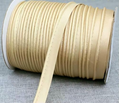 12 mm Polyester-Satin-Schrägband, Paspelierung mit Baumwollkordel, Kantenstreifen für Bastelbedarf, Material, Nähzubehör 12 mm Polyester-Satin-Schrägband, Paspelierung mit Baumwollkordel, Kantenstreifen für Bastelbedarf, Material, Nähzubehör von ZQJIFHAKOT