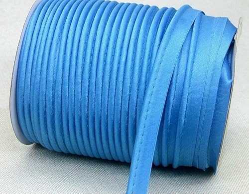 12 mm Polyester-Satin-Schrägband, Paspelierung mit Baumwollkordel, Kantenstreifen für Bastelbedarf, Material, Nähzubehör von ZQJIFHAKOT