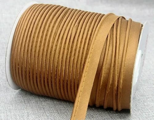 12 mm Polyester-Satin-Schrägband, Paspelierung mit Baumwollkordel, Kantenstreifen für Bastelbedarf, Material, Nähzubehör 12 mm Polyester-Satin-Schrägband, Paspelierung mit Baumwollkordel, Kantenstreifen für Bastelbedarf, Material, Nähzubehör von ZQJIFHAKOT