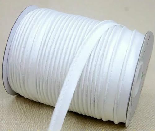 12 mm Polyester-Satin-Schrägband, Paspelierung mit Baumwollkordel, Kantenstreifen für Bastelbedarf, Material, Nähzubehör 12 mm Polyester-Satin-Schrägband, Paspelierung mit Baumwollkordel, Kantenstreifen für Bastelbedarf, Material, Nähzubehör von ZQJIFHAKOT