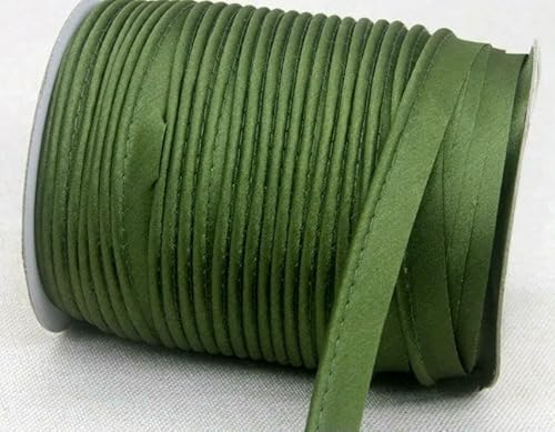 12 mm Polyester-Satin-Schrägband, Paspelierung mit Baumwollkordel, Kantenstreifen für Bastelbedarf, Material, Nähzubehör 12 mm Polyester-Satin-Schrägband, Paspelierung mit Baumwollkordel, Kantenstreifen für Bastelbedarf, Material, Nähzubehör von ZQJIFHAKOT