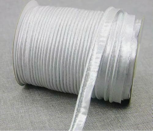 12 mm Polyester-Satin-Schrägband, Paspelierung mit Baumwollkordel, Kantenstreifen für Bastelbedarf, Material, Nähzubehör 12 mm Polyester-Satin-Schrägband, Paspelierung mit Baumwollkordel, Kantenstreifen für Bastelbedarf, Material, Nähzubehör von ZQJIFHAKOT