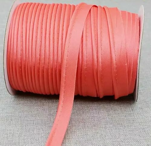 12 mm Polyester-Satin-Schrägband, Paspelierung mit Baumwollkordel, Kantenstreifen für Bastelbedarf, Material, Nähzubehör 12 mm Polyester-Satin-Schrägband, Paspelierung mit Baumwollkordel, Kantenstreifen für Bastelbedarf, Material, Nähzubehör von ZQJIFHAKOT