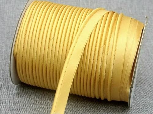 12 mm Polyester-Satin-Schrägband, Paspelierung mit Baumwollkordel, Kantenstreifen für Bastelbedarf, Material, Nähzubehör 12 mm Polyester-Satin-Schrägband, Paspelierung mit Baumwollkordel, Kantenstreifen für Bastelbedarf, Material, Nähzubehör von ZQJIFHAKOT