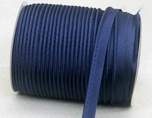 12 mm Polyester-Satin-Schrägband, Paspelierung mit Baumwollkordel, Kantenstreifen für Bastelbedarf, Material, Nähzubehör 12 mm Polyester-Satin-Schrägband, Paspelierung mit Baumwollkordel, Kantenstreifen für Bastelbedarf, Material, Nähzubehör von ZQJIFHAKOT
