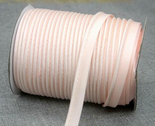 12 mm Polyester-Satin-Schrägband, Paspelierung mit Baumwollkordel, Kantenstreifen für Bastelbedarf, Material, Nähzubehör von ZQJIFHAKOT