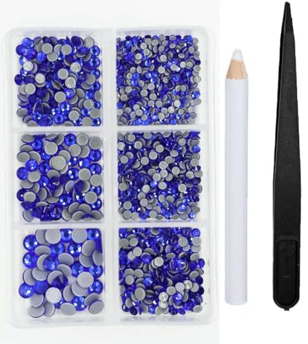 1200 Stück GlasCrystalfix-Strasssteine in verschiedenen Größen, 3D-Kristall-Nagelkunst-Strasssteine für DIY-Kleidungsdekorationen von ZQJIFHAKOT