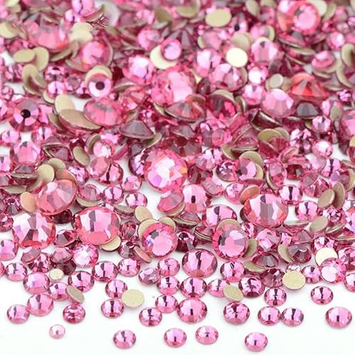 1400 Stück Strasssteine in verschiedenen Größen, transparent, silberfarbene Basis, runde Glas-Kristallperlen, Rückseite, nicht fixierende Steine, Nagelkunst-Dekorationen 1400 Stück Strasssteine in verschiedenen Größen, transparent, silberfarbene Basis, runde Glas-Kristallperlen, Rückseite, nicht fixierende Steine, Nagelkunst-Dekorationen von ZQJIFHAKOT