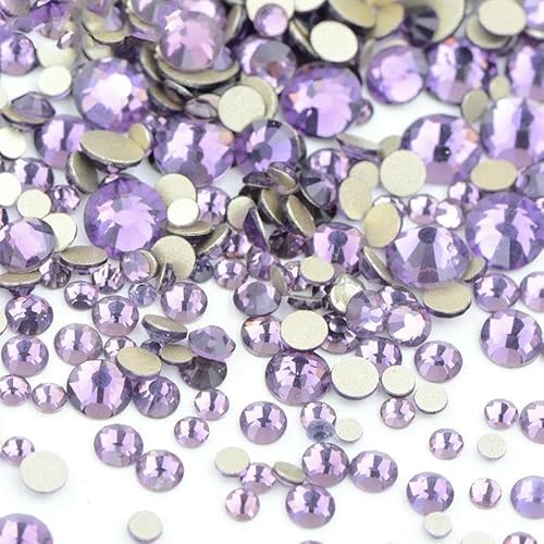 1400 Stück Strasssteine in verschiedenen Größen, transparent, silberfarbene Basis, runde Glas-Kristallperlen, Rückseite, nicht fixierende Steine, Nagelkunst-Dekorationen 1400 Stück Strasssteine in verschiedenen Größen, transparent, silberfarbene Basis, runde Glas-Kristallperlen, Rückseite, nicht fixierende Steine, Nagelkunst-Dekorationen von ZQJIFHAKOT