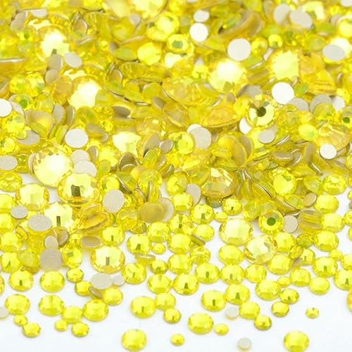1400 Stück Strasssteine in verschiedenen Größen, transparent, silberfarbene Basis, runde Glas-Kristallperlen, Rückseite, nicht fixierende Steine, Nagelkunst-Dekorationen 1400 Stück Strasssteine in verschiedenen Größen, transparent, silberfarbene Basis, runde Glas-Kristallperlen, Rückseite, nicht fixierende Steine, Nagelkunst-Dekorationen von ZQJIFHAKOT