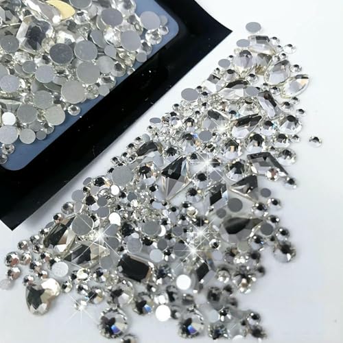 180 Stück AB-Glas-Nagelkunst-Strasssteine, verschiedene Formen, gemischte Diamant-Edelsteine, blau, lila, Kristallsteine für DIY-Nageldekoration 180 Stück AB-Glas-Nagelkunst-Strasssteine, verschiedene Formen, gemischte Diamant-Edelsteine, blau, lila, Kristallsteine für DIY-Nageldekoration von ZQJIFHAKOT