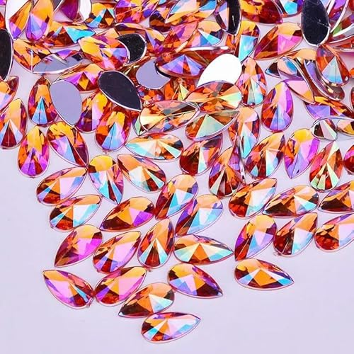 8 x 13 mm, 9 x 18 mm, violett, ABKristall, Tropfen-Strassapplikation, flache Rückseite, Acryl-Kristallstein, nicht fixierend, für Scrapbook-Perlen 8 x 13 mm, 9 x 18 mm, violett, ABKristall, Tropfen-Strassapplikation, flache Rückseite, Acryl-Kristallstein, nicht fixierend, für Scrapbook-Perlen von ZQJIFHAKOT