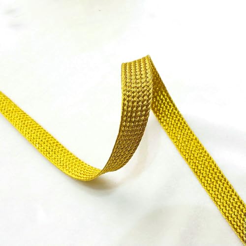 9,1 m Goldfadenband, gewebtes Stickband, geflochtenes Band für dekorative Kleidung, Taschen, Schuhe, Zubehör, ZD009 von ZQJIFHAKOT