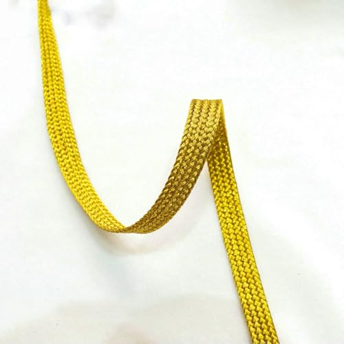 9,1 m Goldfadenband, gewebtes Stickband, geflochtenes Band für dekorative Kleidung, Taschen, Schuhe, Zubehör, ZD009 von ZQJIFHAKOT