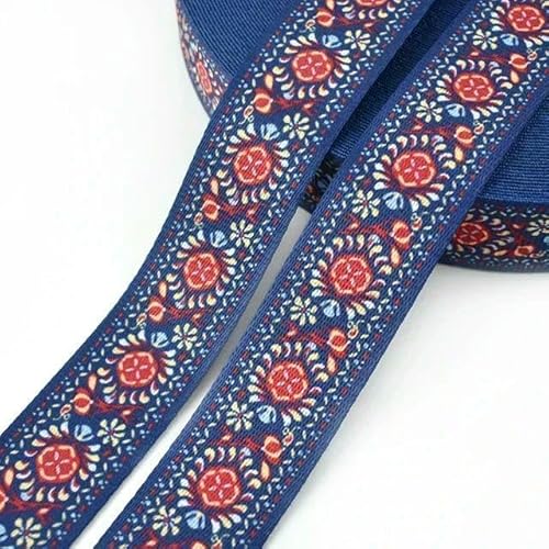 Bedrucktes Nylon-Gurtband, Boho, Taschengurt, Handtaschengriff, Ledergürtel, Schrägband, Nähmaterial, Zubehör, 5 m, 38 mm von ZQJIFHAKOT