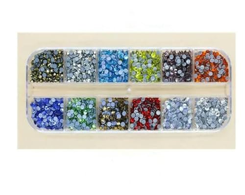 Fix Strasssteine, 720 Stück - 2000 Stück/Box, gemischte Farben, Glas-Kristall-Fix-Strasssteine für Kleidung, Dekoration, DIY von ZQJIFHAKOT