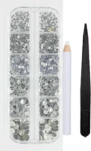 Fix Strasssteine, 720 Stück - 2000 Stück/Box, gemischte Farben, Glas-Kristall-Fix-Strasssteine für Kleidung, Dekoration, DIY von ZQJIFHAKOT