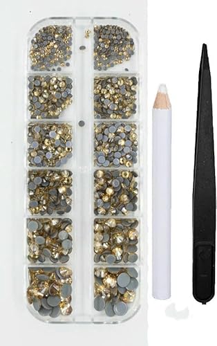 Fix Strasssteine, 720 Stück - 2000 Stück/Box, gemischte Farben, Glas-Kristall-Fix-Strasssteine für Kleidung, Dekoration, DIY von ZQJIFHAKOT