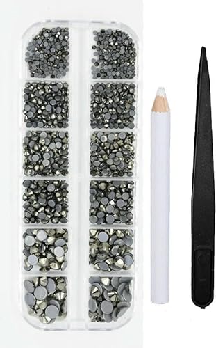 Fix Strasssteine, 720 Stück - 2000 Stück/Box, gemischte Farben, Glas-Kristall-Fix-Strasssteine für Kleidung, Dekoration, DIY von ZQJIFHAKOT
