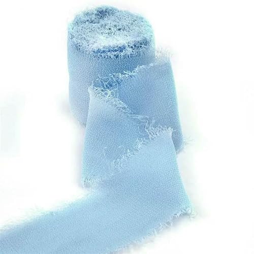 Gaze-Chiffonband, Seidenähnliches Band, Hochzeitseinladung, Blumenstrauß, Stoffbänder, Weihnachtsdekoration, Geschenkverpackung, 4,5 m von ZQJIFHAKOT