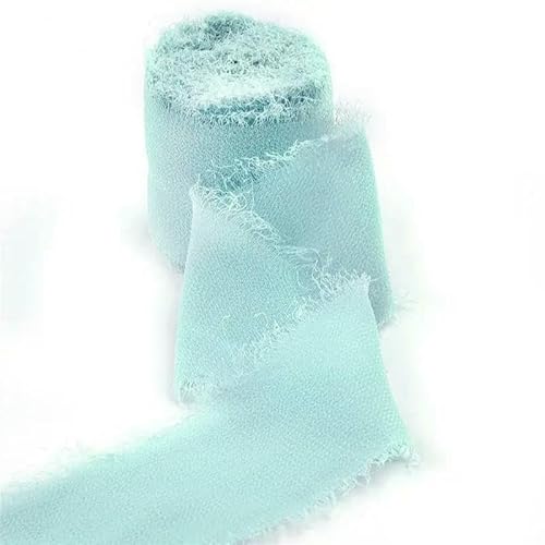 Gaze-Chiffonband, Seidenähnliches Band, Hochzeitseinladung, Blumenstrauß, Stoffbänder, Weihnachtsdekoration, Geschenkverpackung, 4,5 m von ZQJIFHAKOT