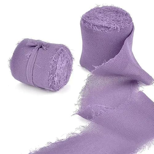 Gaze-Chiffonband, Seidenähnliches Band, Hochzeitseinladung, Blumenstrauß, Stoffbänder, Weihnachtsdekoration, Geschenkverpackung, 4,5 m von ZQJIFHAKOT