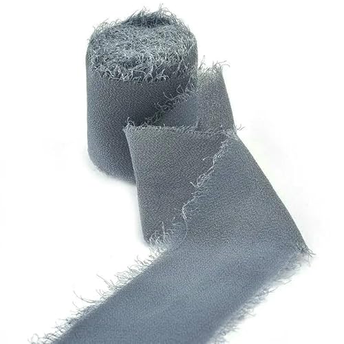 Gaze-Chiffonband, Seidenähnliches Band, Hochzeitseinladung, Blumenstrauß, Stoffbänder, Weihnachtsdekoration, Geschenkverpackung, 4,5 m von ZQJIFHAKOT