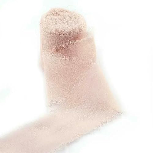 Gaze-Chiffonband, Seidenähnliches Band, Hochzeitseinladung, Blumenstrauß, Stoffbänder, Weihnachtsdekoration, Geschenkverpackung, 4,5 m von ZQJIFHAKOT