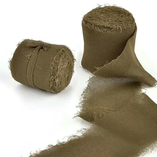 Gaze-Chiffonband, Seidenähnliches Band, Hochzeitseinladung, Blumenstrauß, Stoffbänder, Weihnachtsdekoration, Geschenkverpackung, 4,5 m von ZQJIFHAKOT