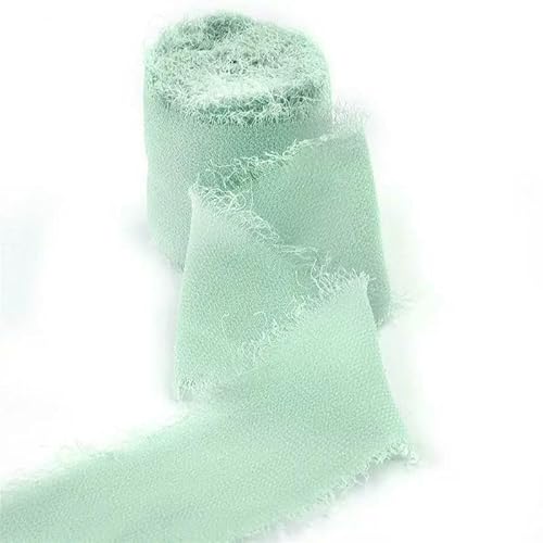 Gaze-Chiffonband, Seidenähnliches Band, Hochzeitseinladung, Blumenstrauß, Stoffbänder, Weihnachtsdekoration, Geschenkverpackung, 4,5 m von ZQJIFHAKOT
