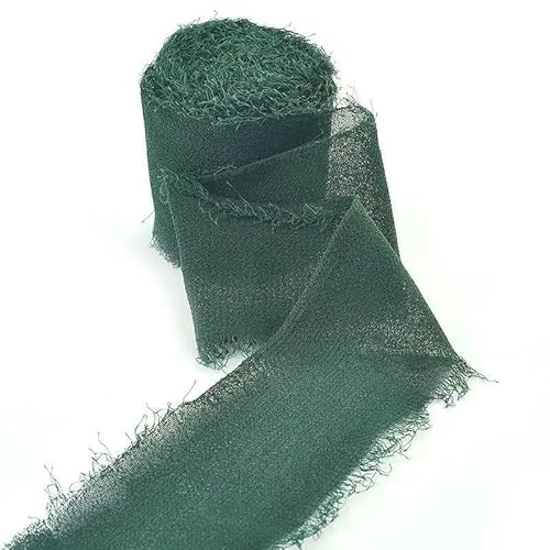 Gaze-Chiffonband, Seidenähnliches Band, Hochzeitseinladung, Blumenstrauß, Stoffbänder, Weihnachtsdekoration, Geschenkverpackung, 4,5 m von ZQJIFHAKOT
