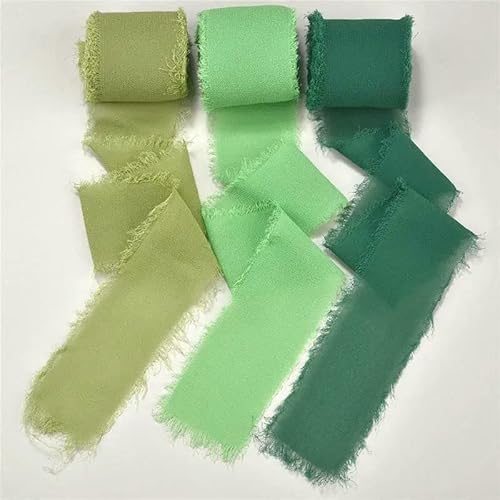 Gaze-Chiffonband, Seidenähnliches Band, Hochzeitseinladung, Blumenstrauß, Stoffbänder, Weihnachtsdekoration, Geschenkverpackung, 4,5 m von ZQJIFHAKOT