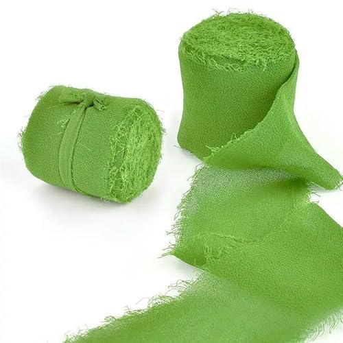 Gaze-Chiffonband, Seidenähnliches Band, Hochzeitseinladung, Blumenstrauß, Stoffbänder, Weihnachtsdekoration, Geschenkverpackung, 4,5 m von ZQJIFHAKOT