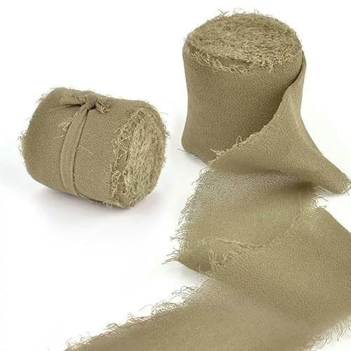 Gaze-Chiffonband, Seidenähnliches Band, Hochzeitseinladung, Blumenstrauß, Stoffbänder, Weihnachtsdekoration, Geschenkverpackung, 4,5 m von ZQJIFHAKOT