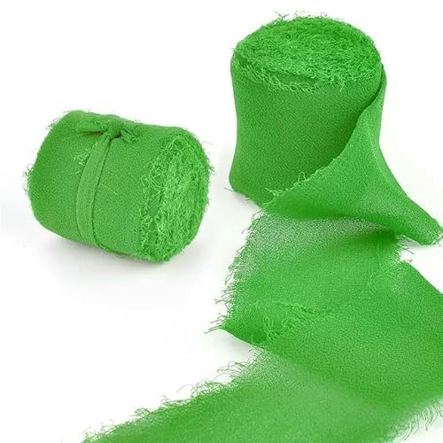 Gaze-Chiffonband, Seidenähnliches Band, Hochzeitseinladung, Blumenstrauß, Stoffbänder, Weihnachtsdekoration, Geschenkverpackung, 4,5 m von ZQJIFHAKOT
