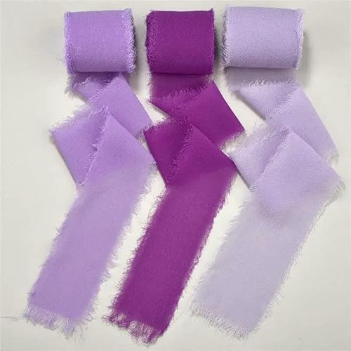 Gaze-Chiffonband, Seidenähnliches Band, Hochzeitseinladung, Blumenstrauß, Stoffbänder, Weihnachtsdekoration, Geschenkverpackung, 4,5 m von ZQJIFHAKOT