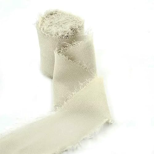 Gaze-Chiffonband, Seidenähnliches Band, Hochzeitseinladung, Blumenstrauß, Stoffbänder, Weihnachtsdekoration, Geschenkverpackung, 4,5 m von ZQJIFHAKOT