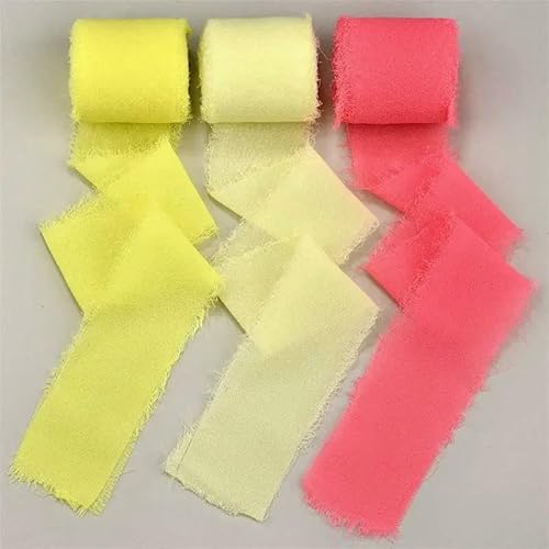 Gaze-Chiffonband, Seidenähnliches Band, Hochzeitseinladung, Blumenstrauß, Stoffbänder, Weihnachtsdekoration, Geschenkverpackung, 4,5 m von ZQJIFHAKOT