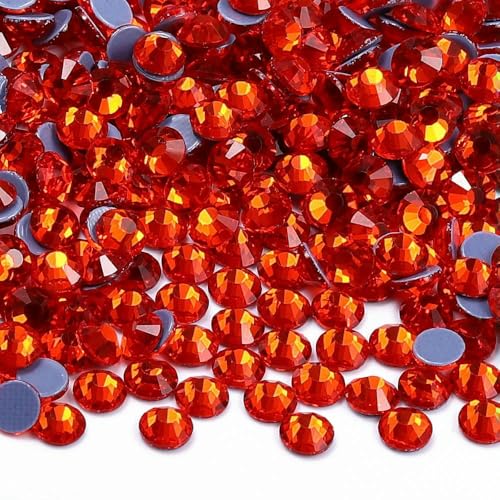 Glasrote Strasssteine SS6-SS30, Nagelkunst-Dekoration, Kristall für Hochzeitskleid, Bastelzubehör von ZQJIFHAKOT